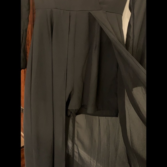 Entro Black Embroider Dress Short Romper sz Small - Picture 3 of 7